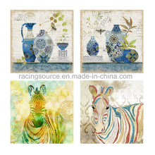 Animal Streched Hand-Painted Oil Canvas Painting for Home Decor